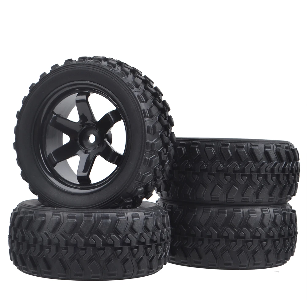 1/10 Rally Tires 12mm Hex Wheels Foam Inserts for Tamiya Wltoys HPI Traxxas Kyosho RC On Road Racing Car 1/16 Tyre