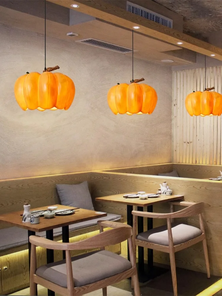 Restaurant pendant Japanese Pumpkin Retro Style Quiet  Home Decoration Personalized Creativity Bar Coffee Shop Study Room  Bedro