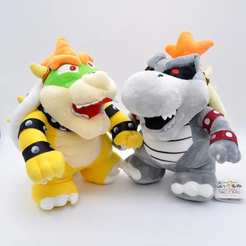 Super Mario Bowser Plush Toy 25cm Super Soft Sitting/Standing Stuffed Animal King Koopa Villain Figure Ideal Game-Themed Gift