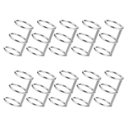 10/20Pcs 20mm Loose Leaf Binder Rings 3-Rings Book Binder Ring Snap Split Hinged for DIY Travel Diary Photo Album Binding Spines