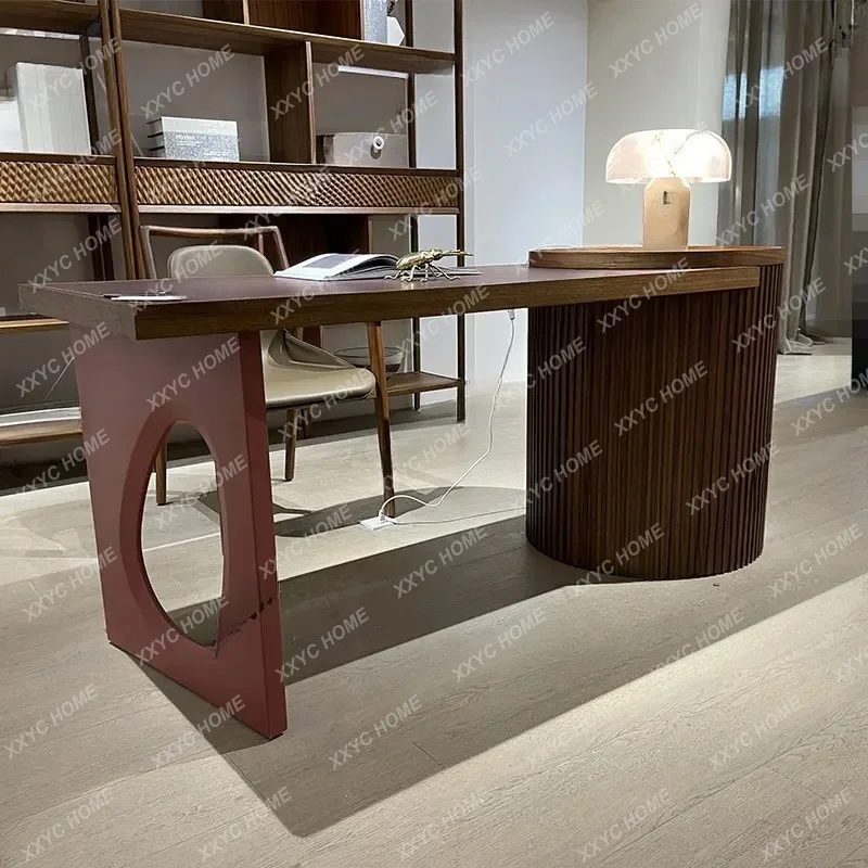 XXNew Chinese Style Tea Table Set Zen Solid Wood Desk Office Wenge Wood Small Tea Table Walnut Furniture
