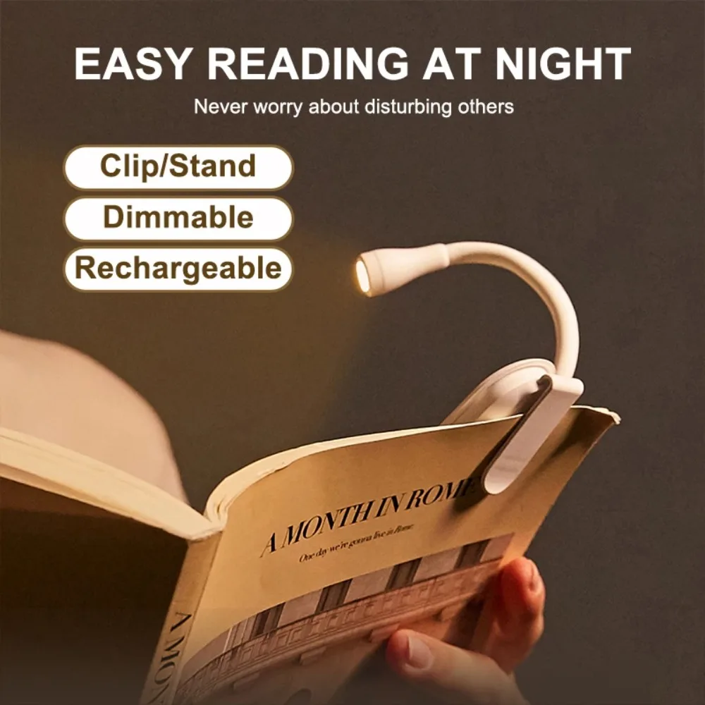 

New Foldable Book Light 360° Flip Rechargeable Eye Protection Light Battery Mini Reading Lamp Study