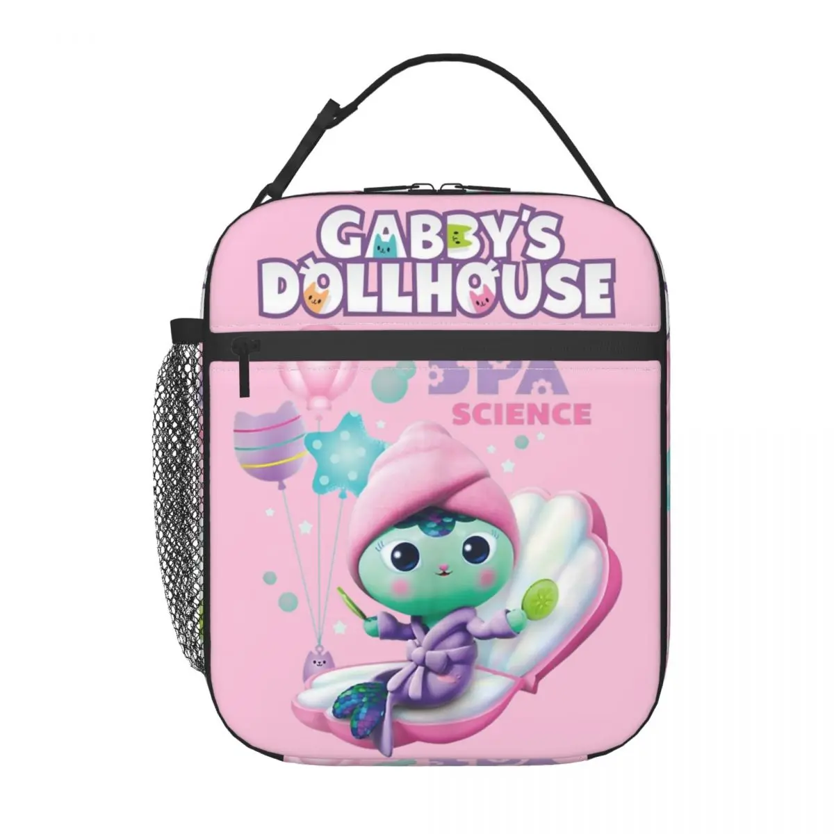 Kids Love Gabby's Dollhouse MerCat Spa Science Merch Insulated Lunch Bag Food Storage Bag Reusable Thermal Cooler Lunch Boxes