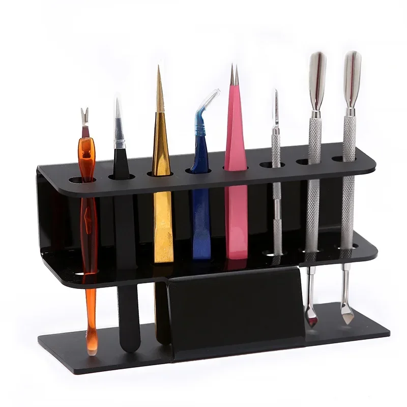 Wimper Pincet Opberghouder Stand 8 Gaten Handige Pincet Stand Shelf Hold Wimper Extensie Tattoo Make-Up Tool Acryl