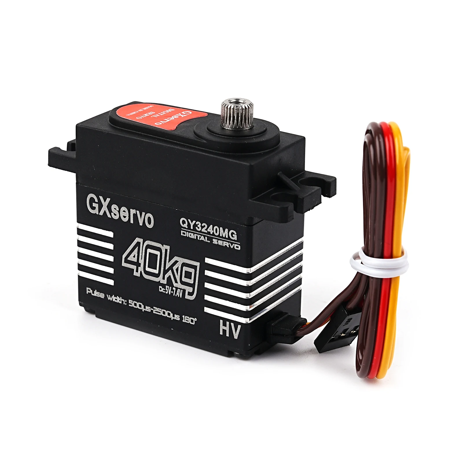 GX Digital Servo 40kg Torque 7.4V Iron Core Motor High Torque Steel Gear Semi Metal Case for RC Car Robot Crawler Vehicle DIY