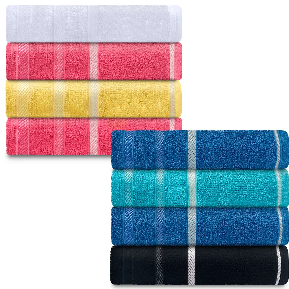 8 Pieces Marcotex Face Towel Set 100 Cotton Pop-Embuy