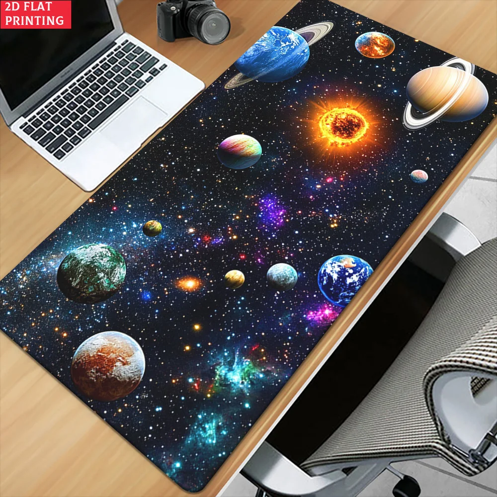 Brand Galaxy 2D Flat Iron Art Mouse Pad Non-Slip Rubber Base XXL Large Computer Desk Gaming Office Decor Multi Functional