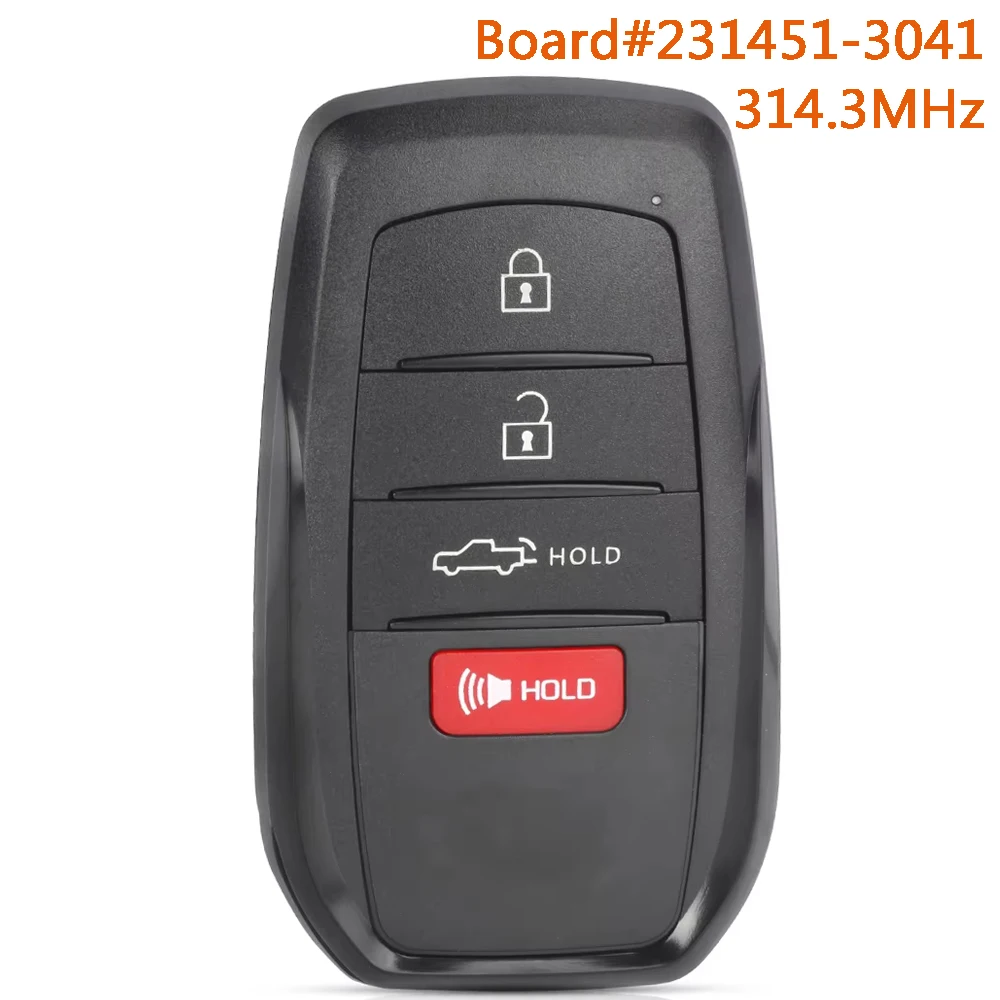 

KEYECU 231451-3041 Smart Remote Car Key Fob for Toyota Tacoma Tundra 2022 2023 2024 HYQ14FBX 314.3MHz 4 Buttons