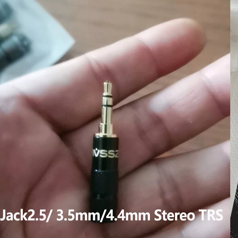 Jack3.5/ 2.5mm/4.4mm Stereo TRRS Carbon Fiber DIY Headphone Balanced Straight Angle/Bend Welding Plug  3 4 5 Poles