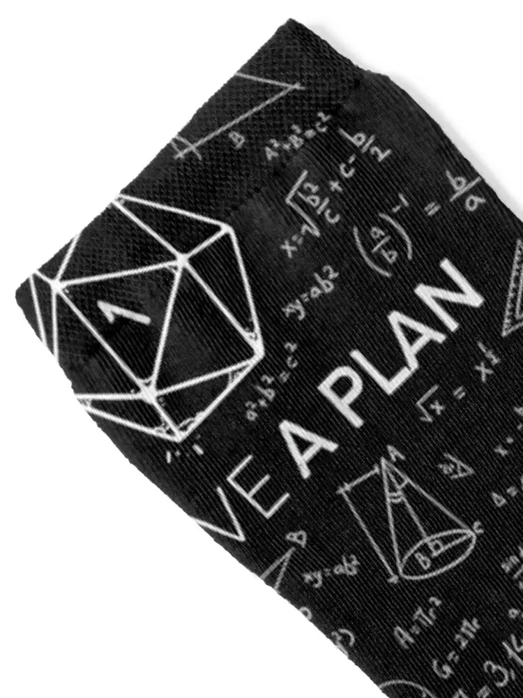 I have a plan! Critical fail DnD Science of D20 Socks gifts luxury designer christmas stocking Men's Socks Women's