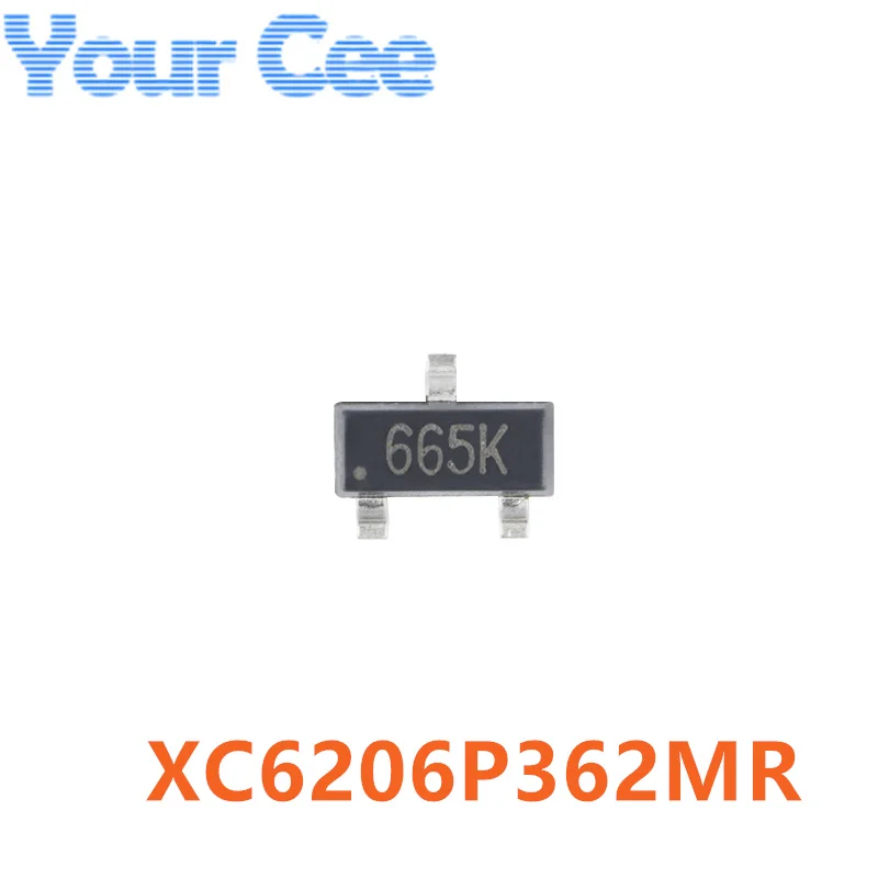 50pcs XC6206 XC6206P362MR XC6206P332MR XC6206P302MR XC6206P282MR XC6206P252MR XC6206P182MR SOT-23 Low Dropout Linear Regulator