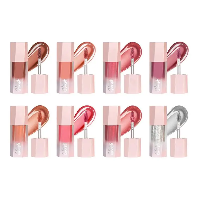 8 Kleurenspiegel Glanzende Lipgloss Waterdichte Langdurige Hydraterende Lippenstift Lipgloss Vrouwen Make-Up Cosmetica