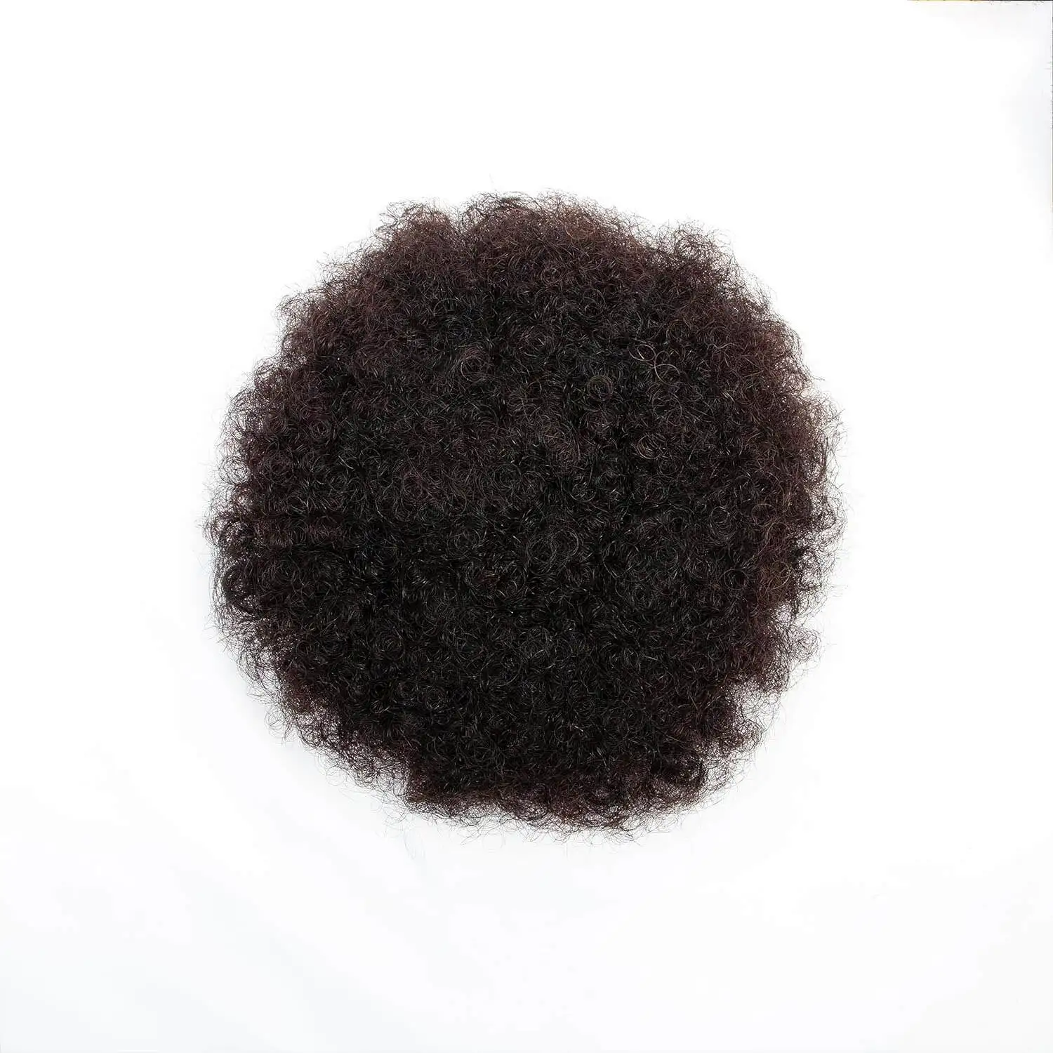 Synthetic 6inch Afro Puff Drawstring Ponytail Hair Accessories Kinky Curly Soft Fried Head Elastic Hair Rope Buns for Kids Woman