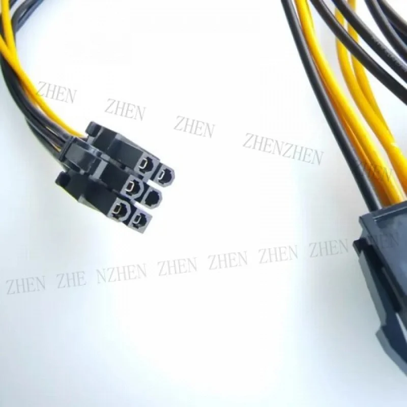 Y Y PC PSU ATX 24pin Female Dual PCI-E 6pin Male Converter Adapter GPU Power Cable