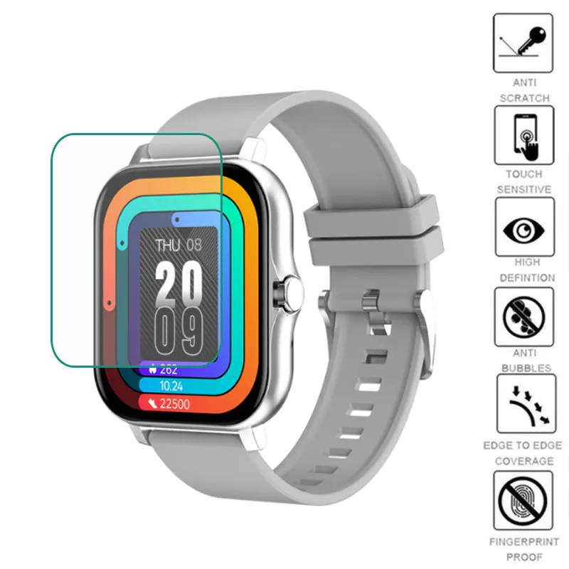 Película protectora de TPU suave para reloj inteligente, accesorios protectores de pantalla táctil de 2021 "para hombre y mujer, 5 piezas, novedad de 1,69