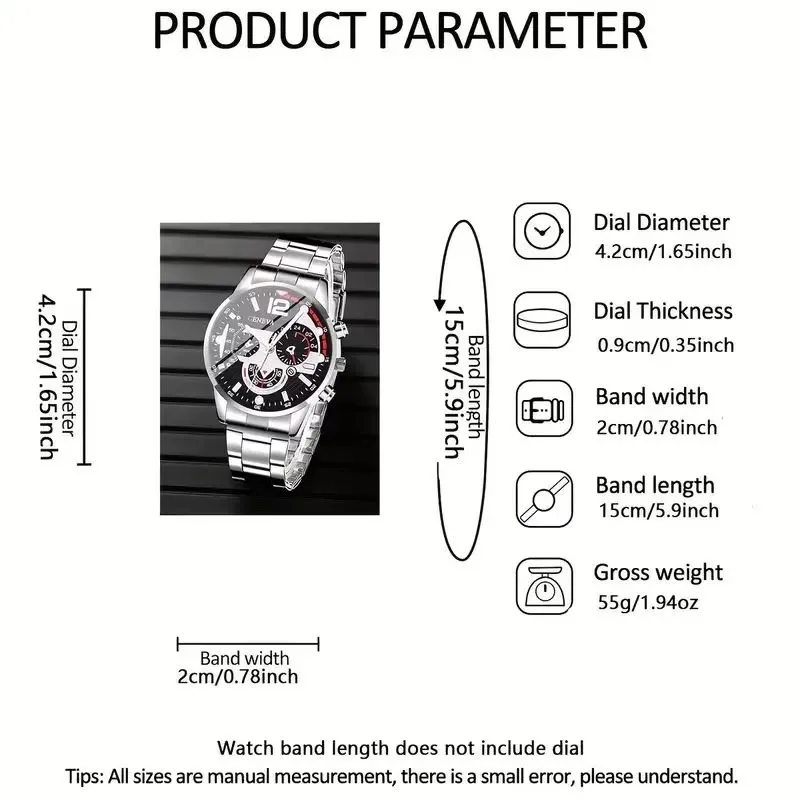 3Pc Trendy Latest Elegant and Fashionable Quartz Watches, Avant-Garde Stylish and Energetic Watches, Ideal Gifts for Valentine's Day, Father's Day, Easter, Ramadan, Birthdays, and for Friends and Family!