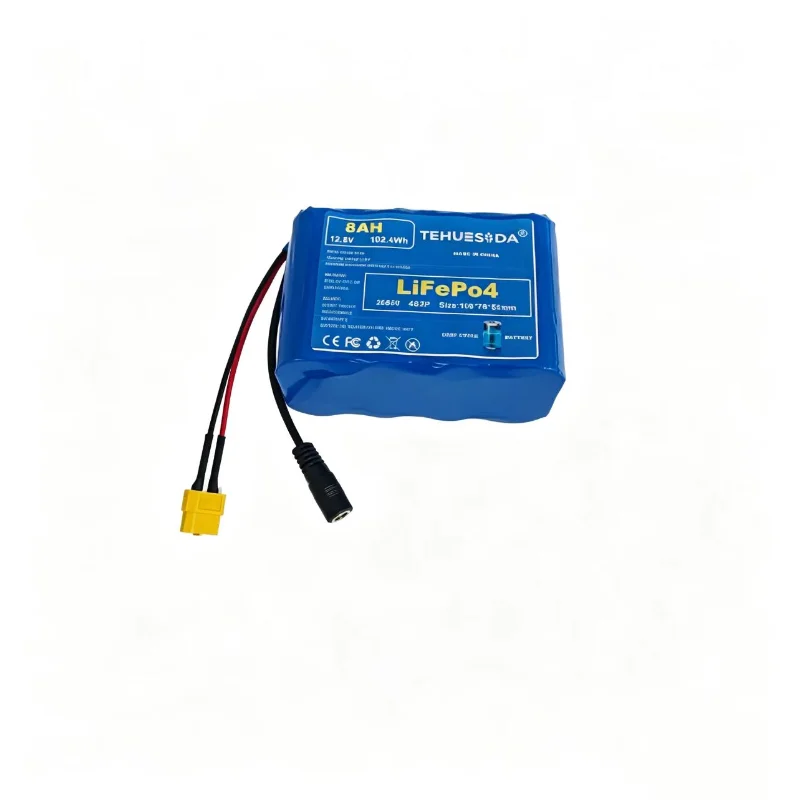 Lifepo4 Battery Pack 12.8V 8Ah 26650-4S2P  with BMS for Electric Boats Drones Toy Cars Etc Uninterruptible Power Supply view 5