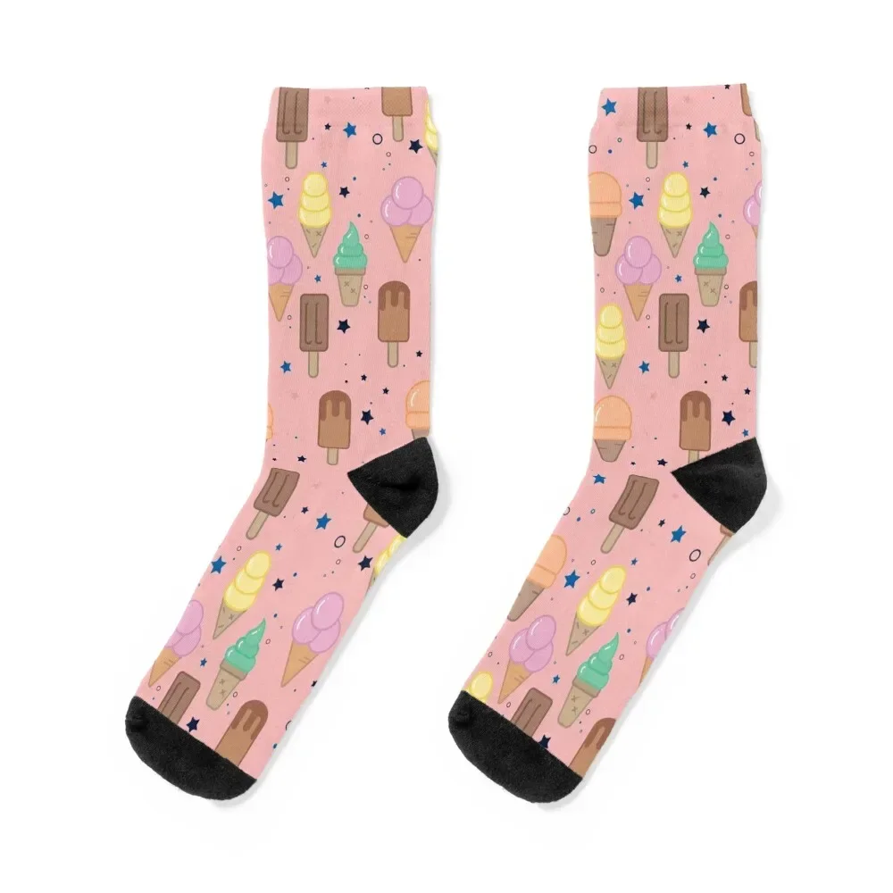 Ice Cream Socks Soccer Hiking boots Christmas with print Mens Socks Women's