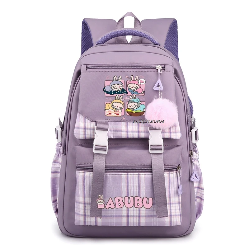 New Fashion Women Backpack Cartoon labubu School Bag Fashion Lady Trendy College Cool Female Backpack Women Laptop Bag Gift