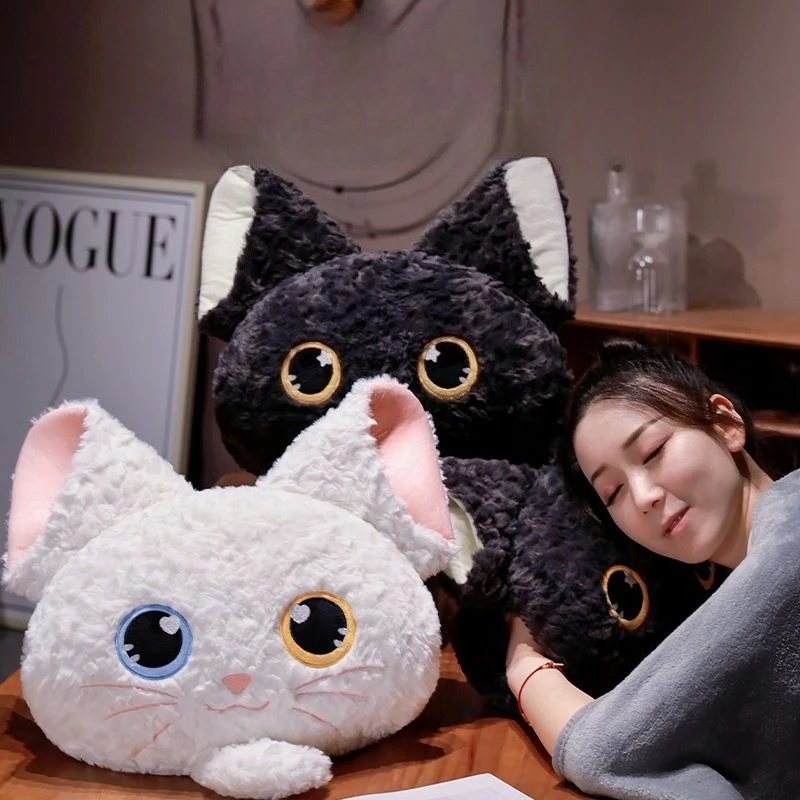 Cute Cat Plush Hand Warmer Pillow Blanket 3 in 1 Throw Blanket Car Backrest Office Cushion Nap Pillow