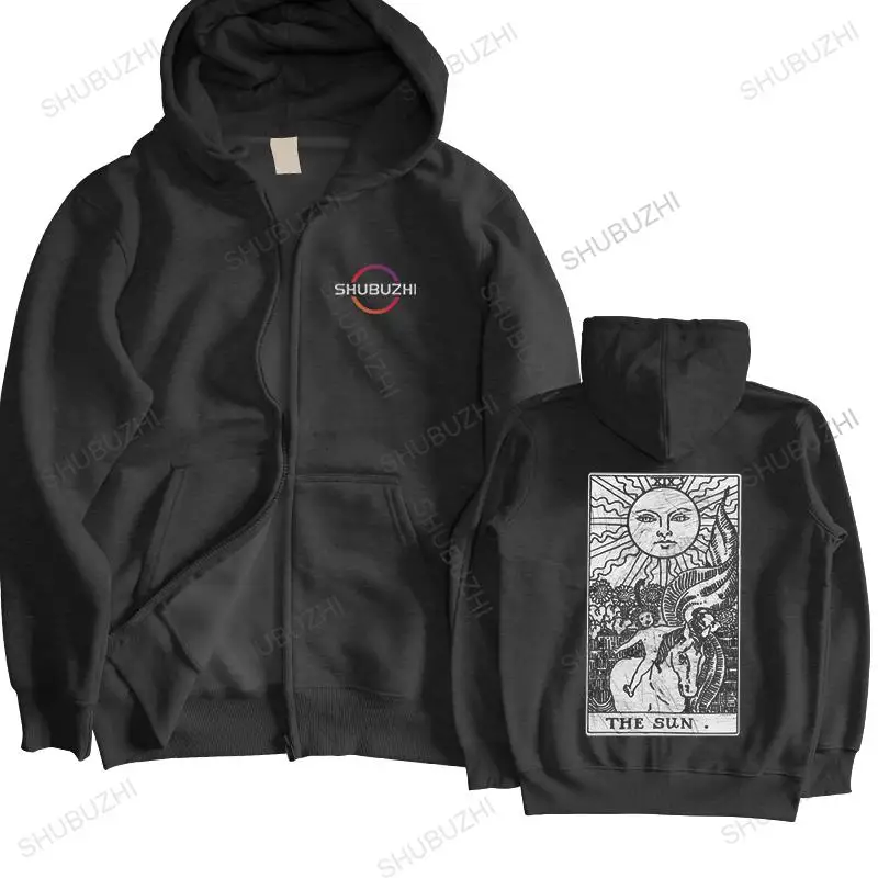 Trendy The Sun Tarot Card Major Arcana Fortune Telling Occult pullover Cotton hoody Halloween Harajuku casual hoodie Merch Gif