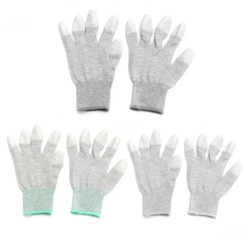 Anti-Static Gloves Non-slip ESD Electronic Working Gloves PU Coated Finger Protection For Laptop Phone Repair Tool Sets 1 Pair