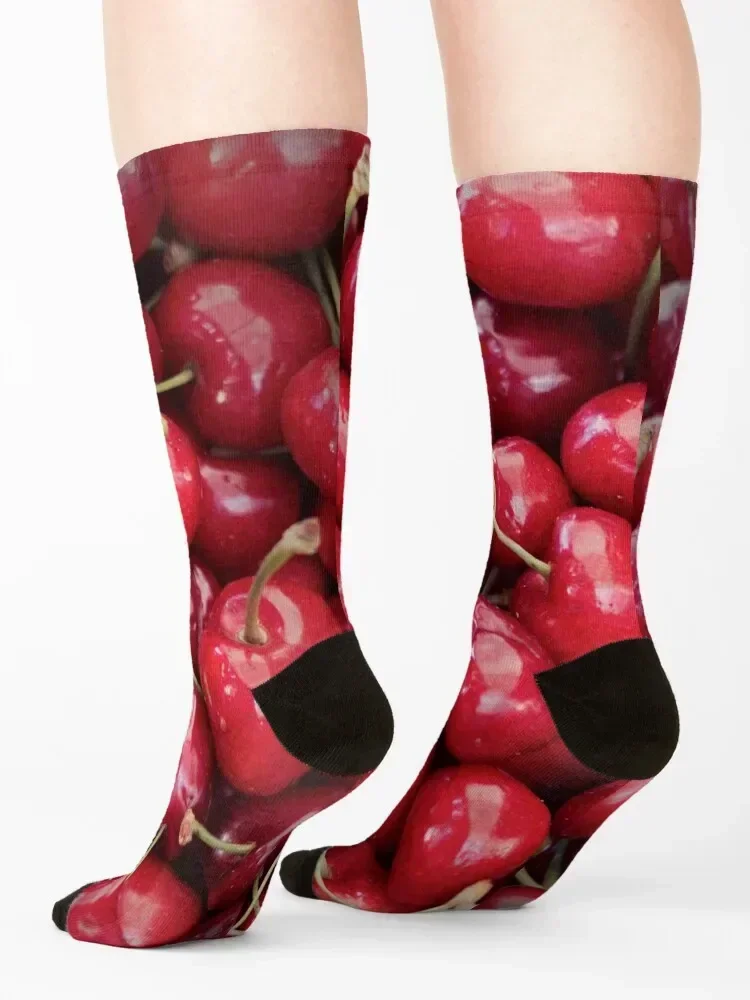 Calcetines de cerezas rojas frescas Medias de compresión Medias Crossfit Calcetines para mujeres Hombres