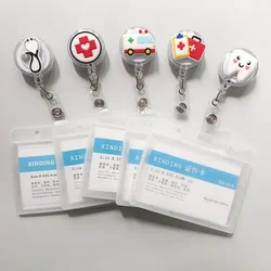 1 pz retrattile Pull Badge infermiera carino Badge Reel Clip Badge Holder Doctor ID Card Clip a catena scuola studente ufficio