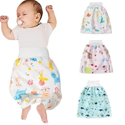 Bebê à prova dwaterproof água fralda saia para o treinamento potty bebê confortável fralda curto para meninos e meninas dormir roupas de noite tempo