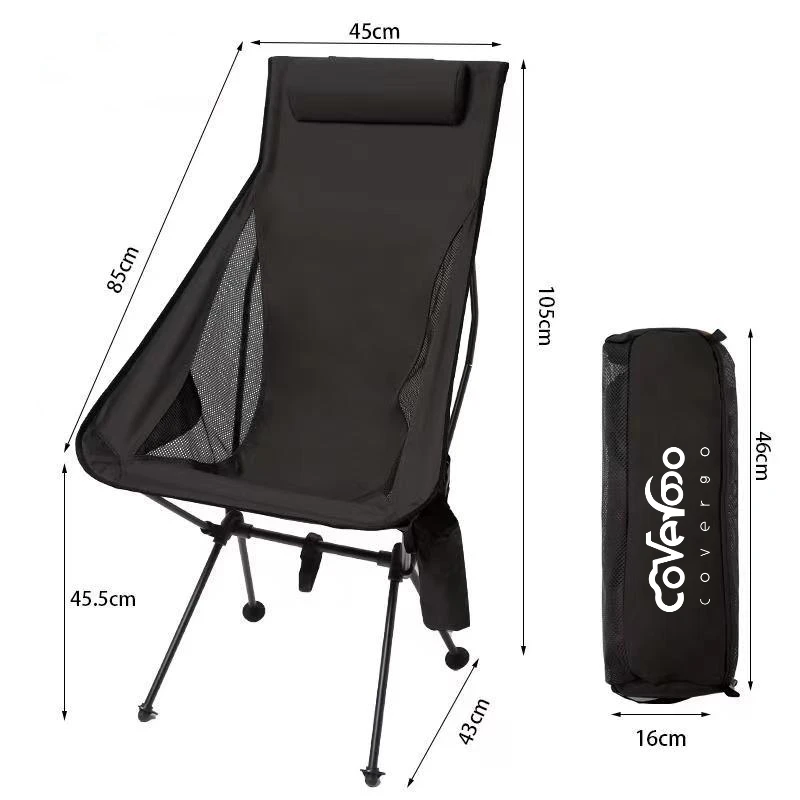 

Wholesale Outdoor Ultra-Light Portable Space High Back Aluminum Alloy Ultralight Light Weight Fishing Camping Folding Moon Chair