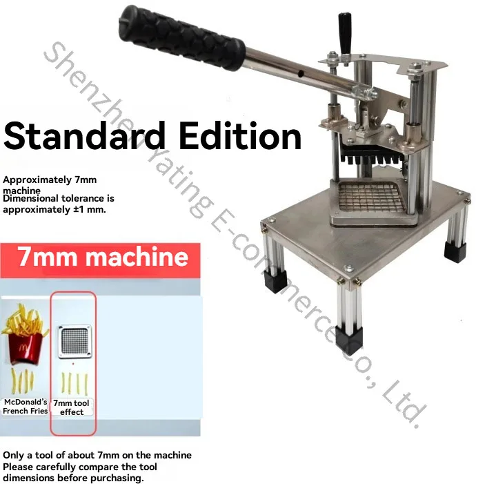 Vertical Potato Chip Cutting Machine Cucumber Lever Labor-saving Double Square Tube Base Push Chip French Chip Cutting Artifact