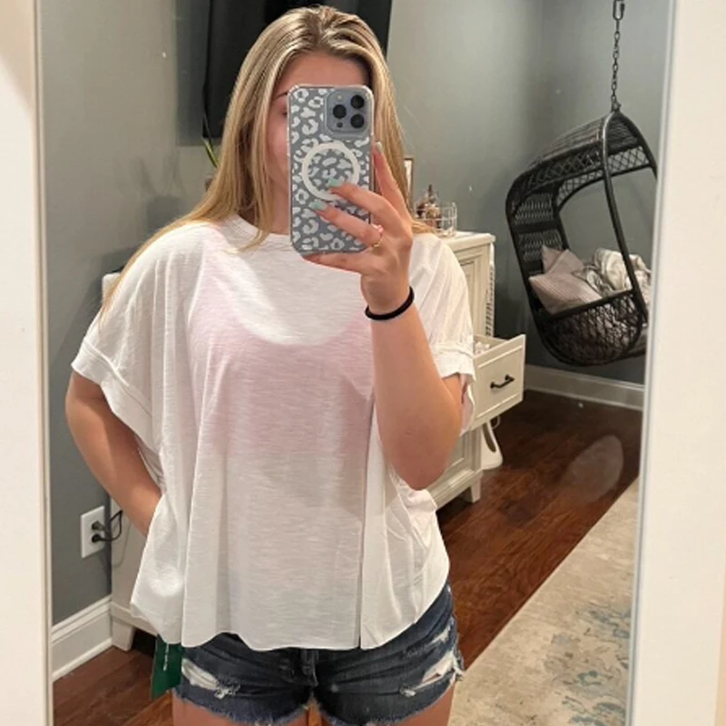 تي شيرت يوجا رياضي جديد للسيدات لعام 2024 تي شيرت فضفاض يسمح بمرور الهواء #1