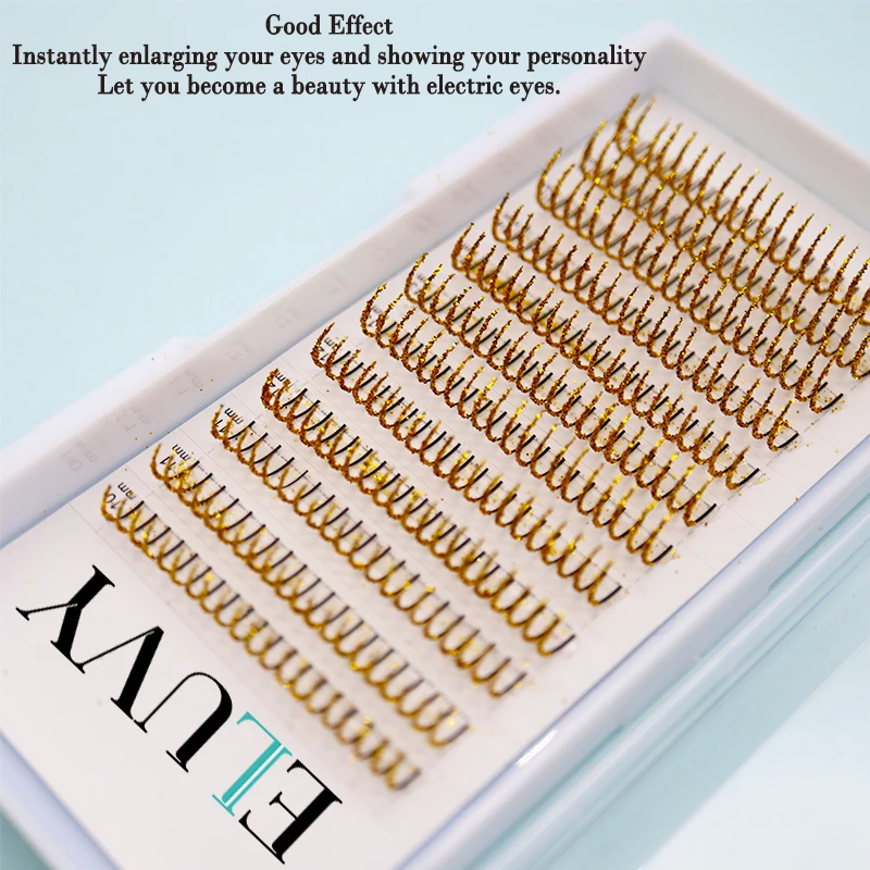 

Наращивание блестящих красочных накладных ресниц разных цветов, модные блестящие ресницы, индивидуальные ресницы, клатчи для макияжа на Хэллоуин