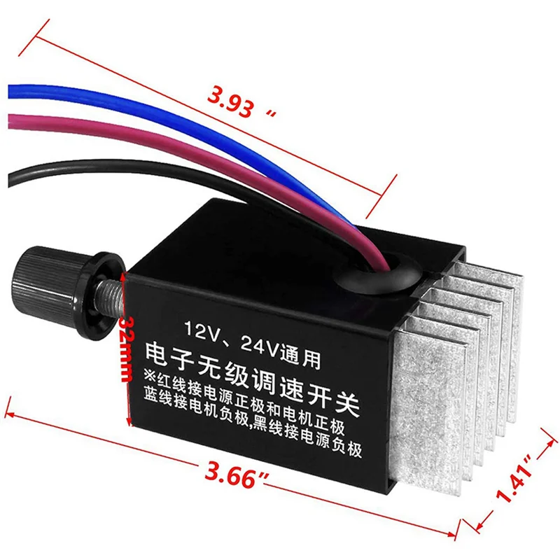 A02M-5Pc منظم سرعة المحرك تيار مستمر 12 فولت/24 فولت 10 مفتاح تحكم في سرعة المحرك للتحكم في سخان مروحة شاحنة السيارة #6