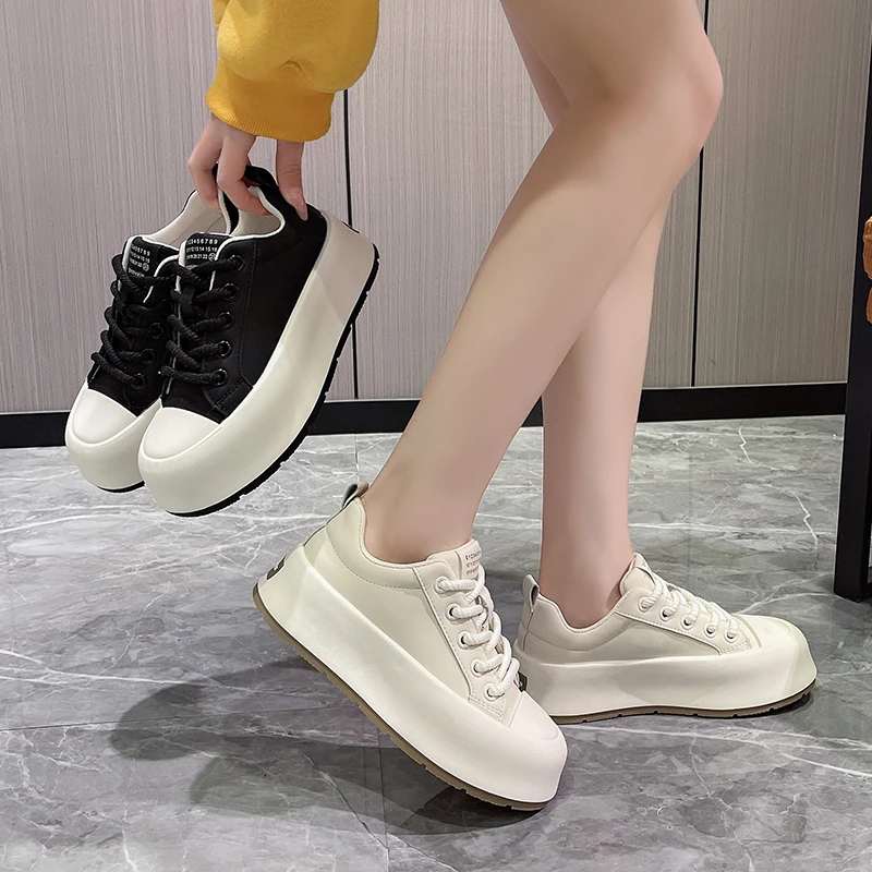 Women Platform Sneakers Spring Designer Shoes Thick Bottom Casual Vulcanized Shoes Ladies Autumn Chunky Shoes Zapatos De Mujer