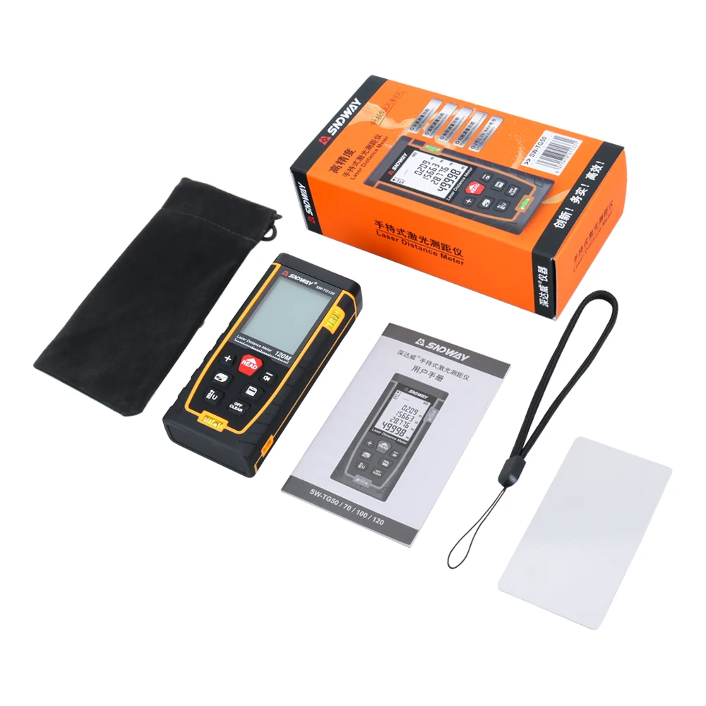 Imagem -06 - Sndway Medidor de Distância a Laser 40m 70m 100m Laser Range Finder Metro Trena Laser Fita Métrica Régua Roleta Ferramenta