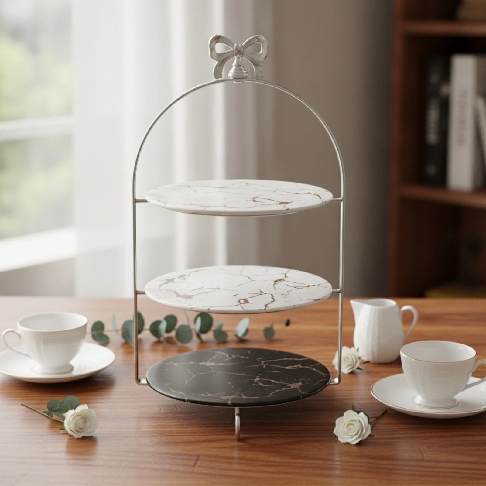 arched-dessert-stand-decorative-dessert-stand-with-round-plates-display-stand-with-butterfly-finial-tiered-serving-tray
