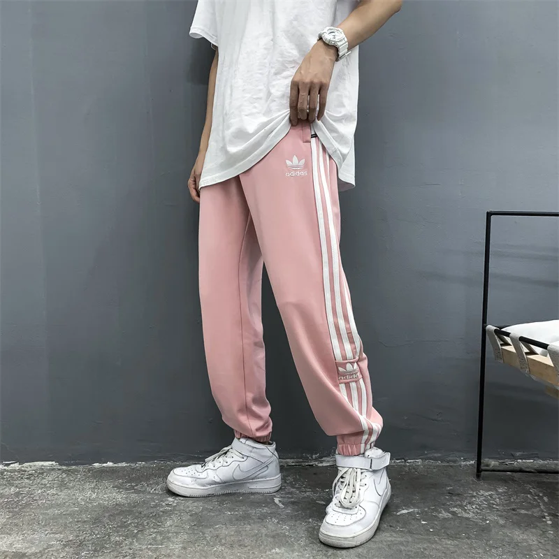 

Adidas Men's and Women's Exercise Pants, Retro, Popular, Cotton, Fashionable, Slimming, Jogger Sweatpants, Multicolor