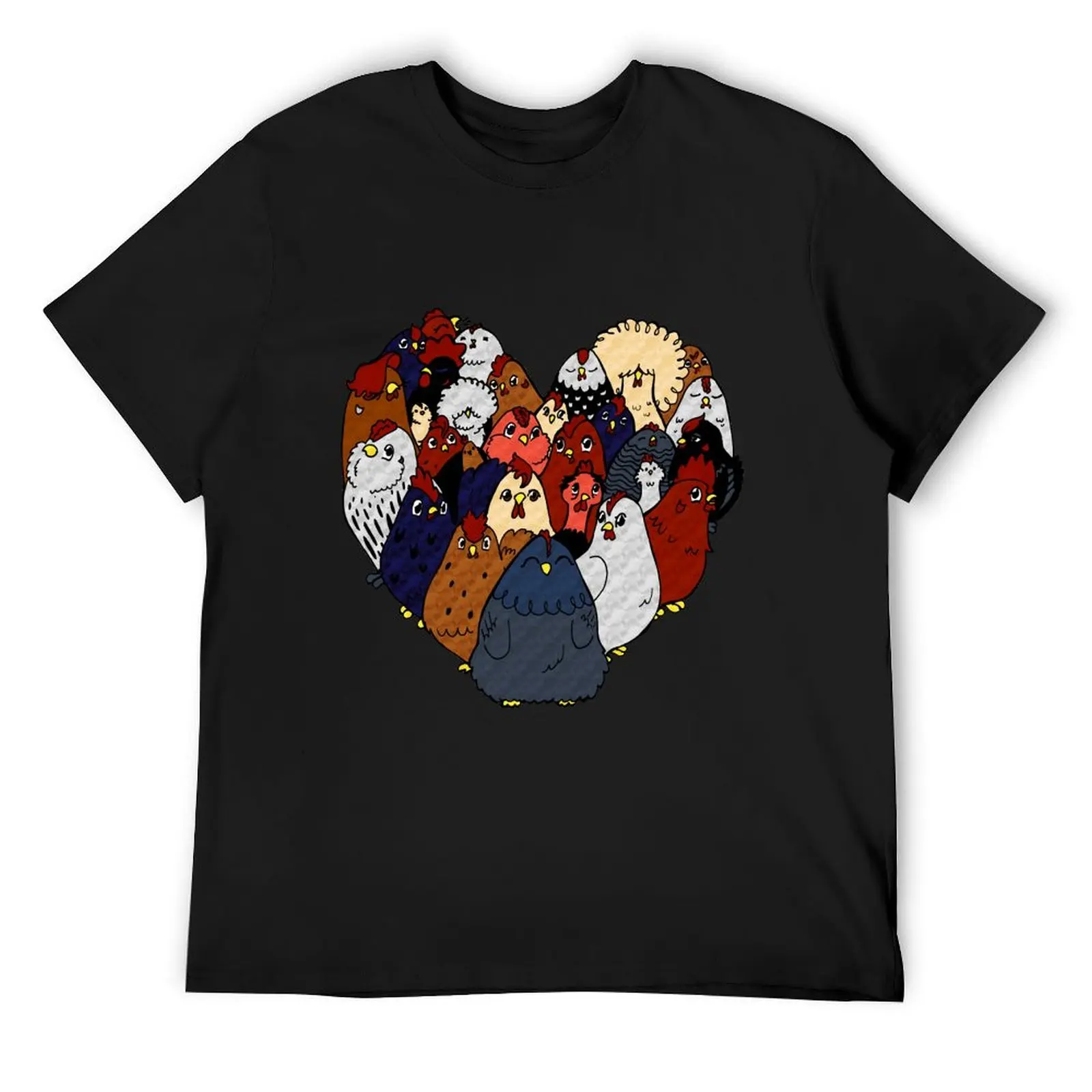 Chicken Love T-Shirt baggy shirts vintage graphics anime stuff mens t shirts