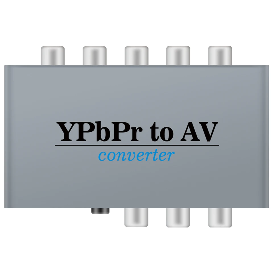 YPBPR to AV Audio Video Converter 5RCA Component to 3RCA CVBS Composite Adapter NTSC PAL Supported  for DVD Projector Old TV