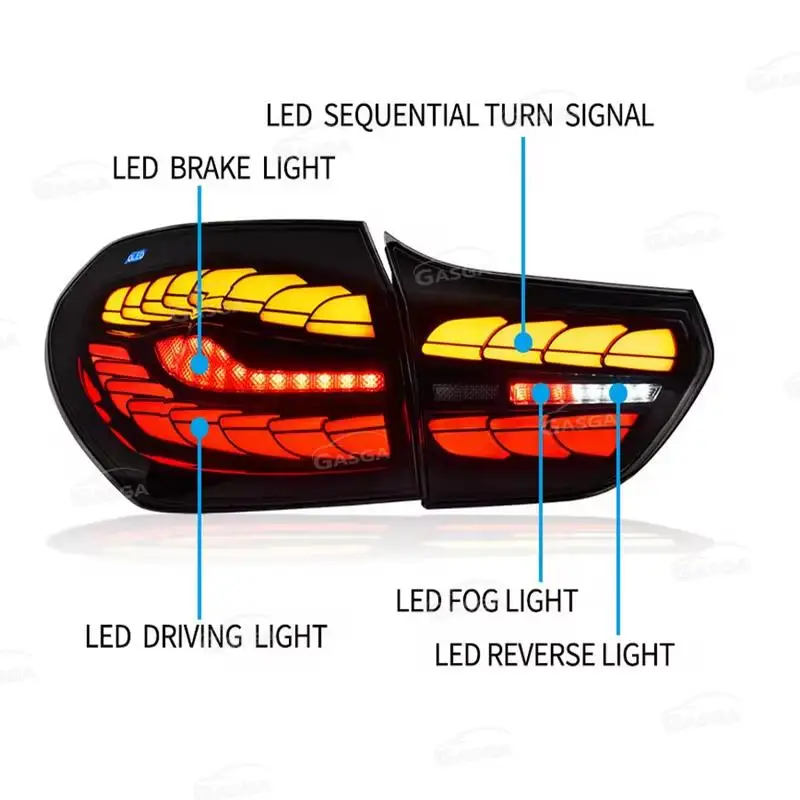 Modifikasi Model skala Naga LED lampu ekor belok air dinamis untuk BMW 1 Series F52 2016-2022 rakitan lampu belakang