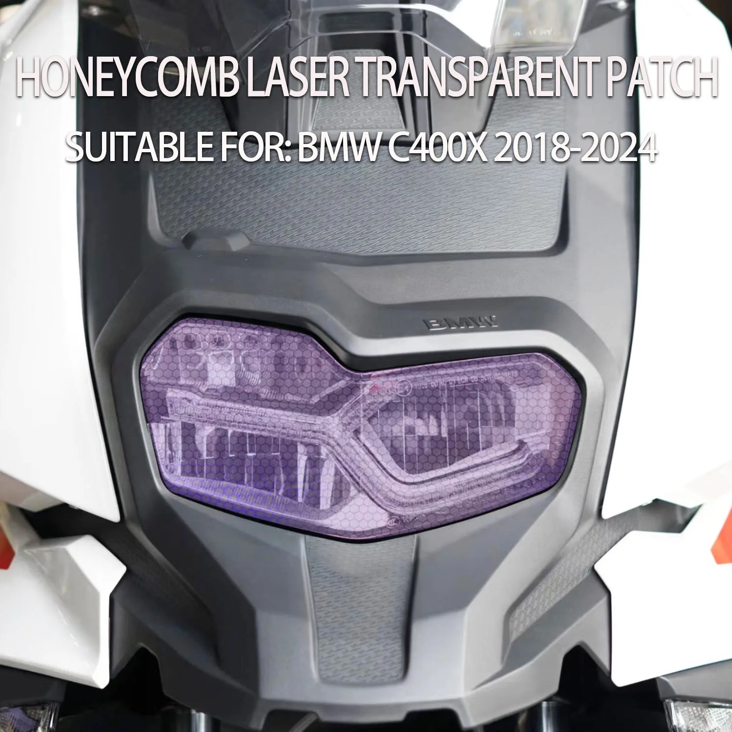 

or BMW C400X C 400 X c 400x 2025 Headlight film honeycomb laser protective film transparent sticker modification accessories
