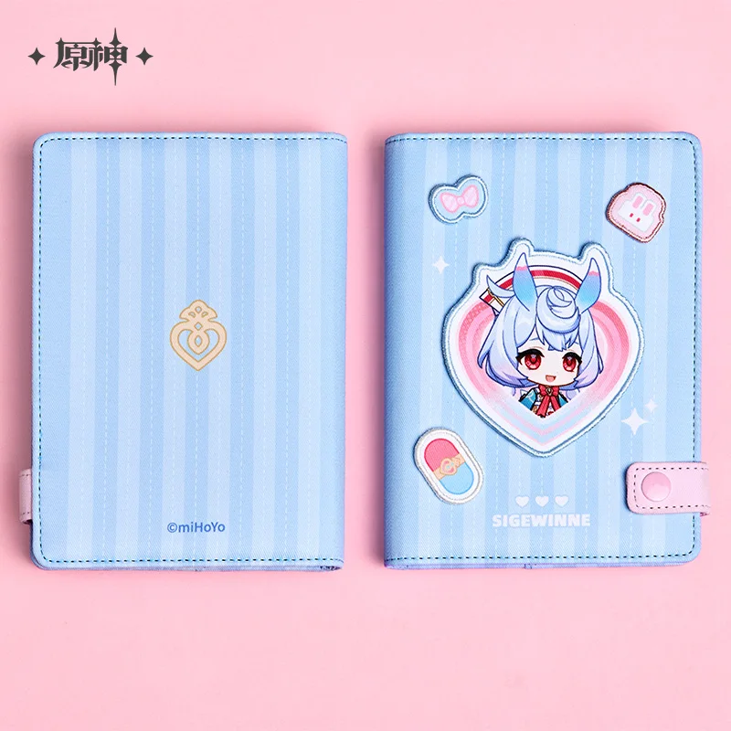 Mihoyo Official Anime Game Genshin Impact Sigewinne Cosplay Daily Reflections Journal Notebook Cute Acrylic Clip Gift