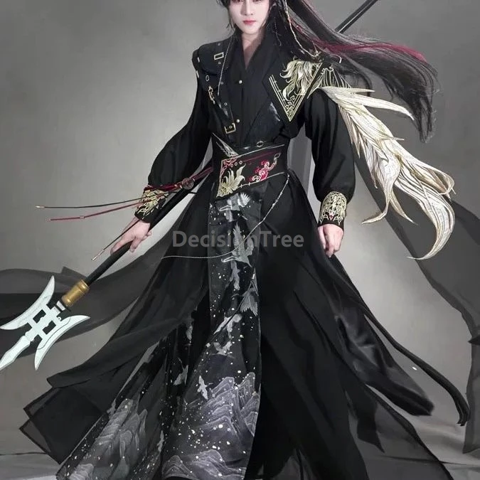 

2025 men's cool handsome ancient style hanfu set chinese han element knight-errant clothes martial arts drama classic costume