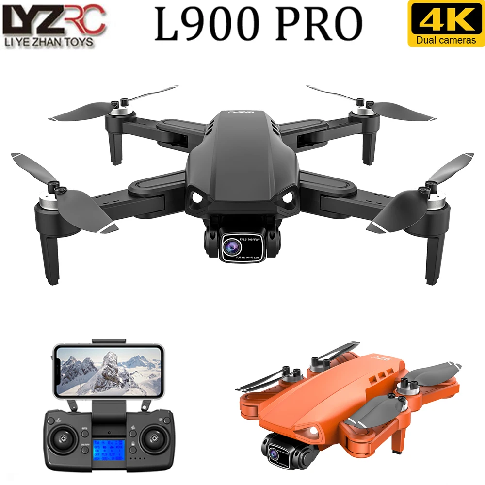 New LYZRC L900 PRO GPS Drone 4K Dual HD Camera FPV 25min Flight Optical Flow Brushless Motor Distance 1.2KM RC Quadcopter Toys