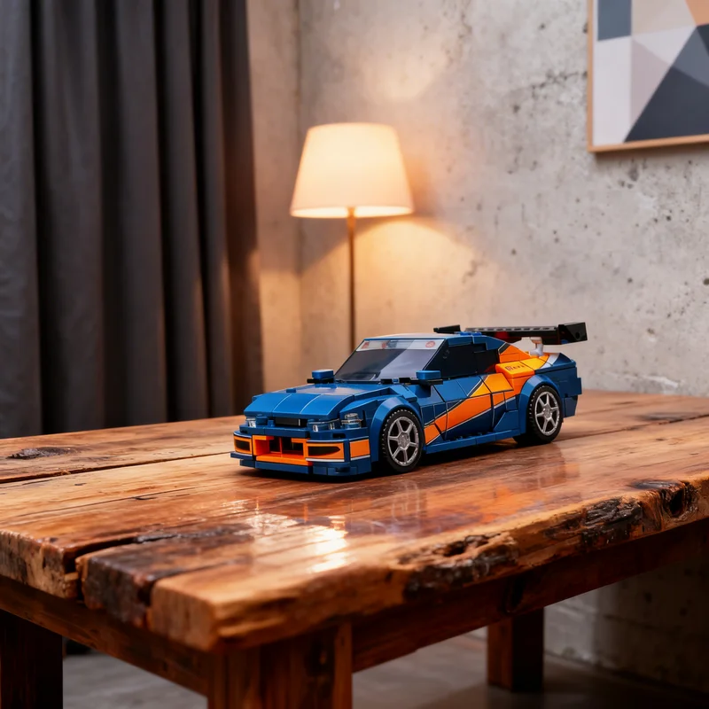 

422pcs MOC Nissan Silvia S15 Mona Lisa City Champions Model Building Blocks Construction Christmas Gifts Toy Creative DIY Idea