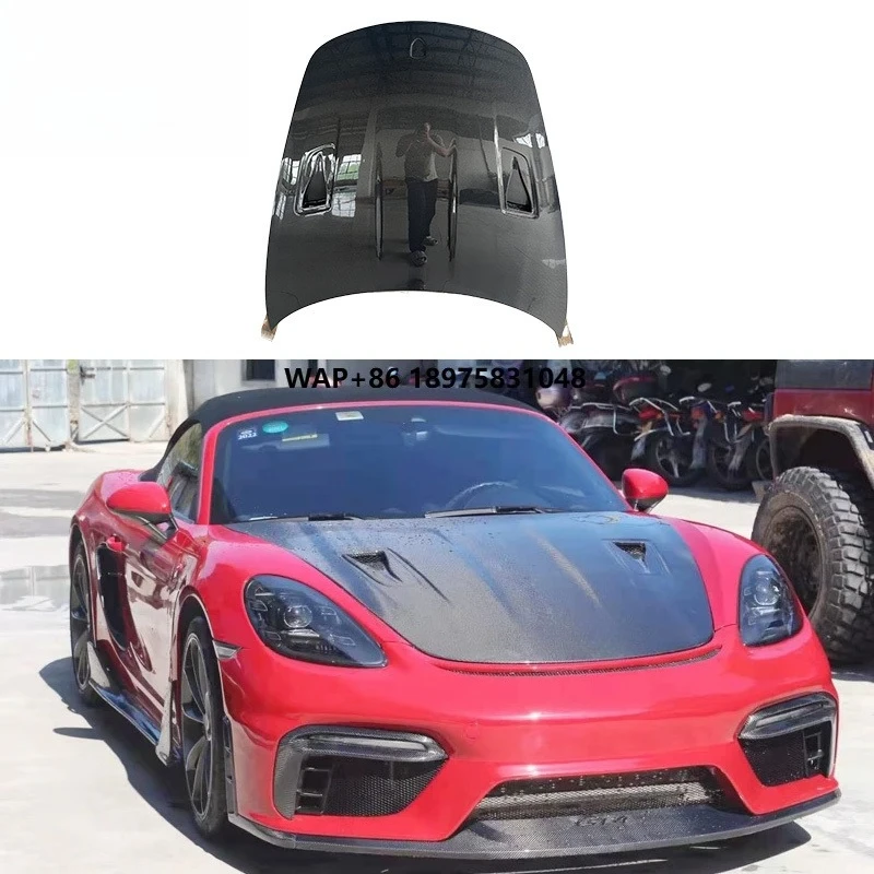 

718 982 Cayman Boxster GT4 Style High Quality Carbon Fiber Engine Bonnet Engine Hood Hood for 718 982