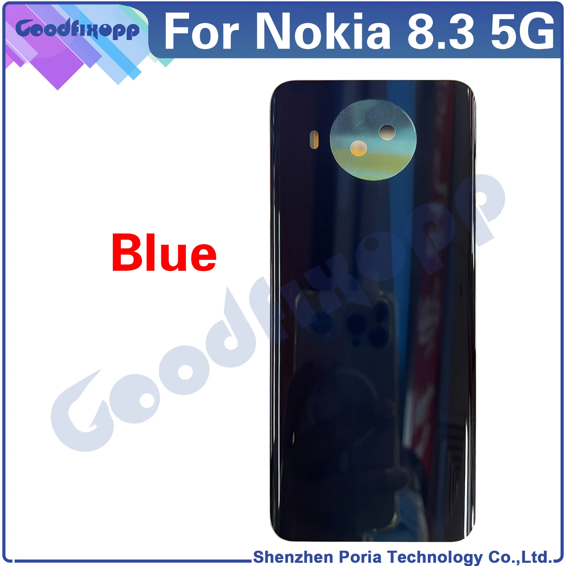 6.81 "polegadas capa para nokia 8.3 5g ta-1243 ta-1251 traseira da bateria capa porta habitação caso capa traseira substituição