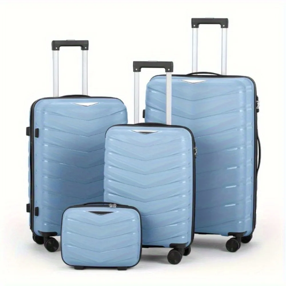 4-Piece Suitcase (Expandable Lightweight with Swivel Wheel TSA Lock Hard Edge Travel Rolling Suitcase 20 "24" 28 " Hand Suitcase