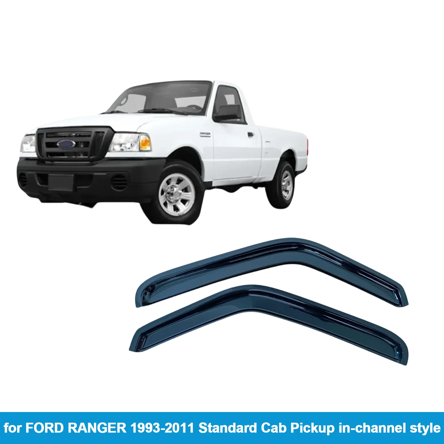 

Дефлекторы окон для FORD RANGER 1993-2011, стандартная кабина, пикап, встраиваемые, защита от дождя, боковые вентиляционные дефлекторы, внутренние ветрозащитные накладки